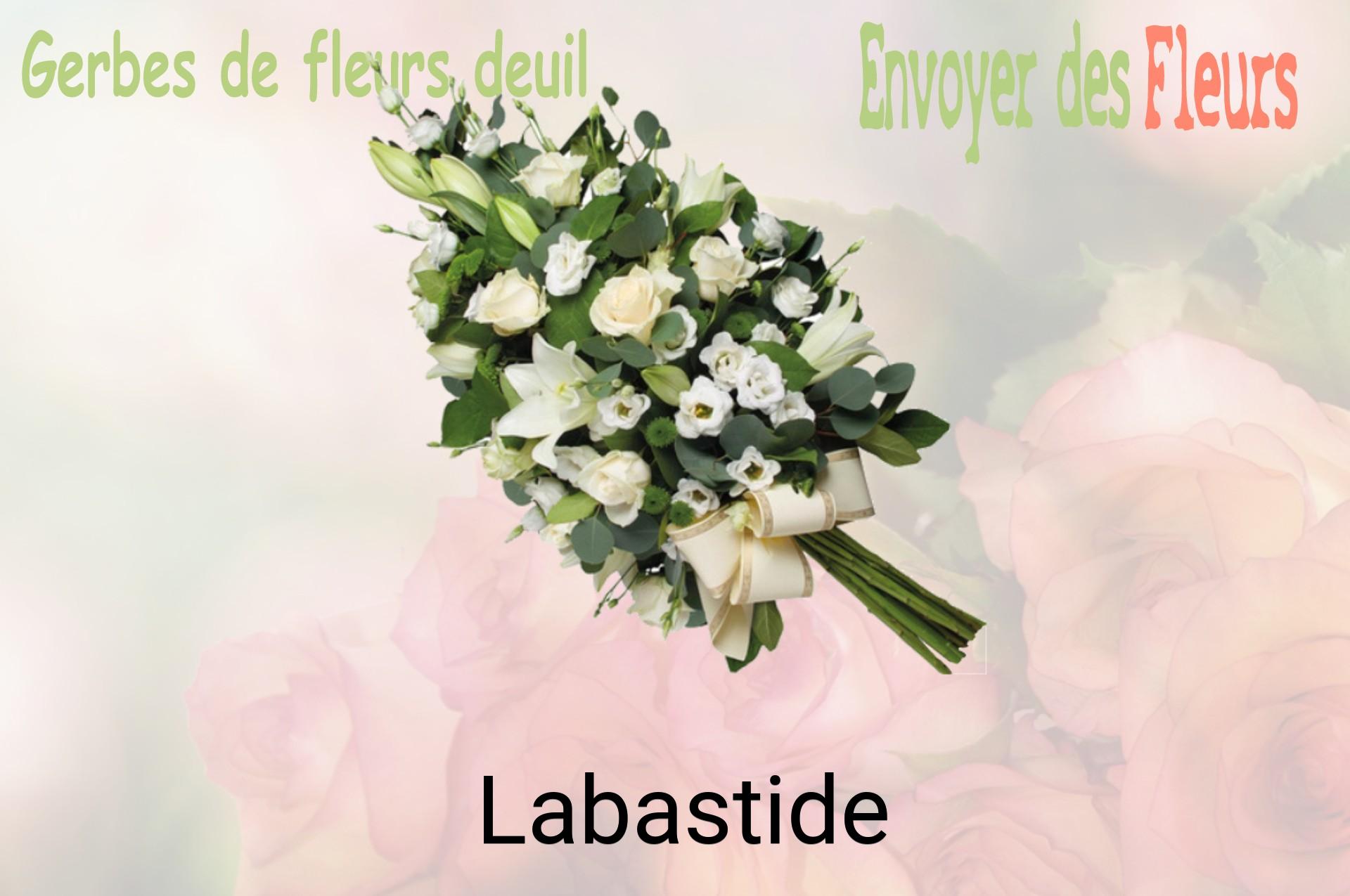 Gerbe de fleurs de deuil livrée à Labastide